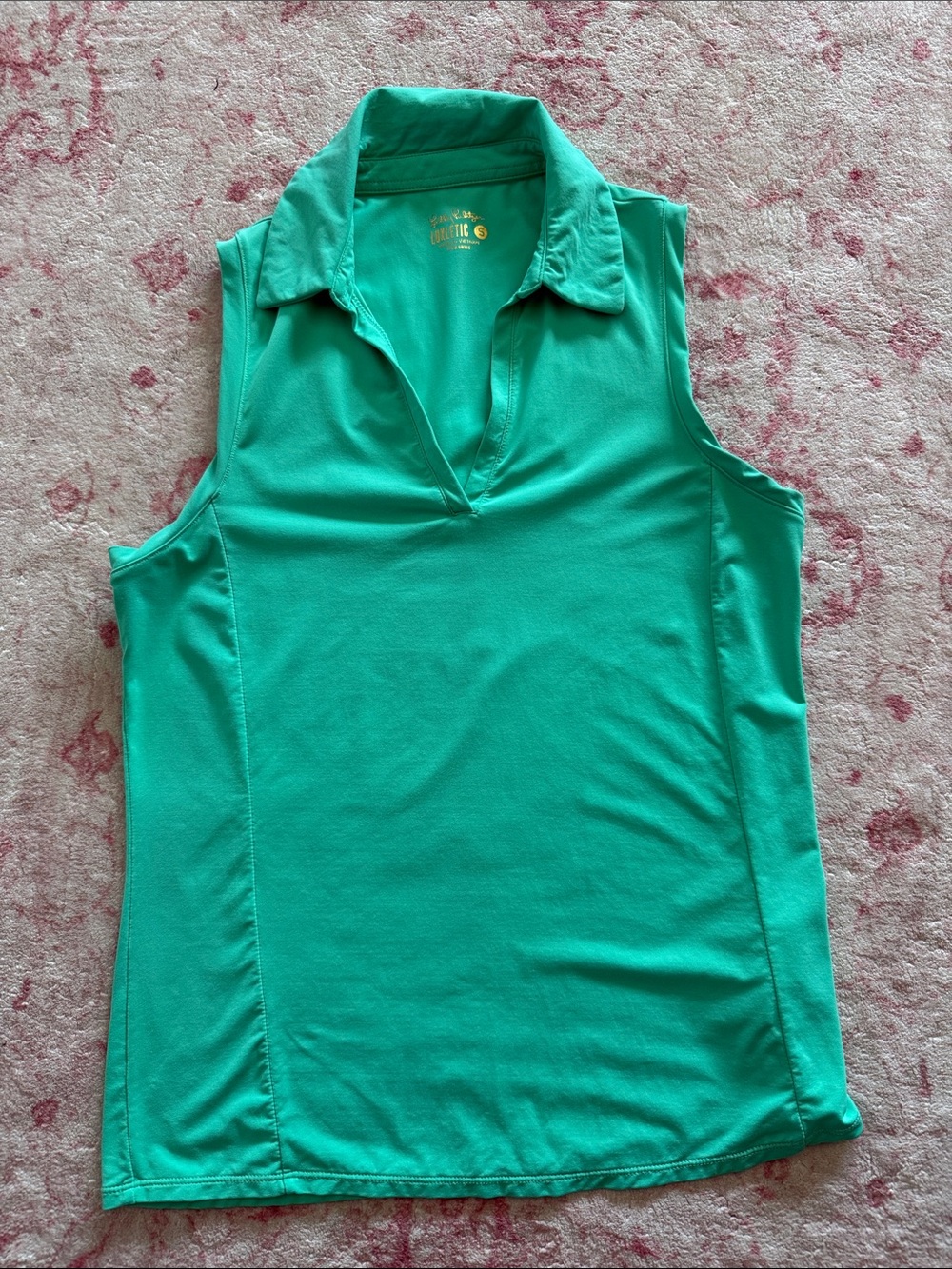 LILLY PULITZER LUXLETIC POLO SLEEVELESS TOP SIZE SMALL